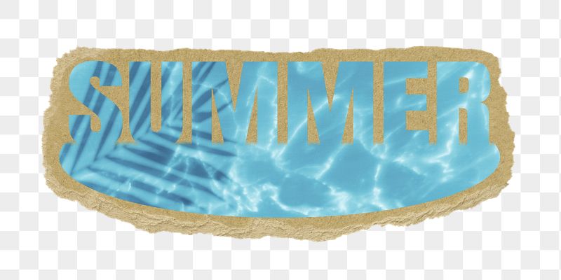 Summer png word sticker, swimming | Free PNG - rawpixel