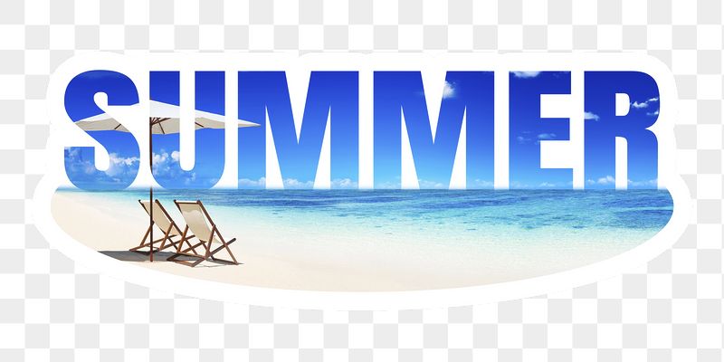 Summer png word sticker, white | Free PNG - rawpixel