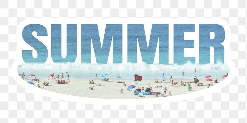 Summer png word sticker, white | Free PNG - rawpixel