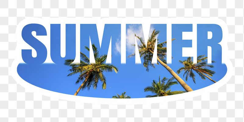 Summer png word sticker, white | Free PNG - rawpixel
