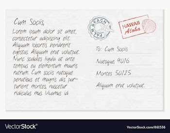 Summer postcard vector image