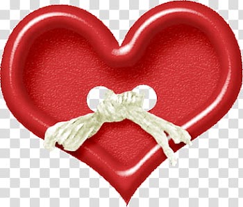 Summer, red heart button transparent background PNG clipart