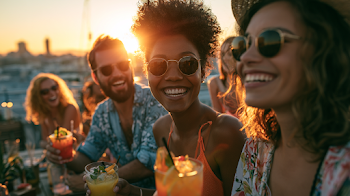 Summer Rooftop Party at Sunset