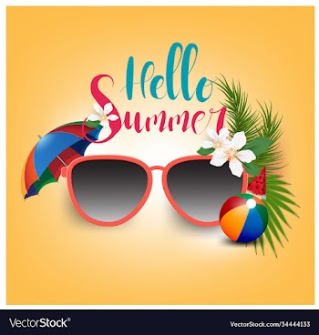 summer sale and beach holidays elements promotion