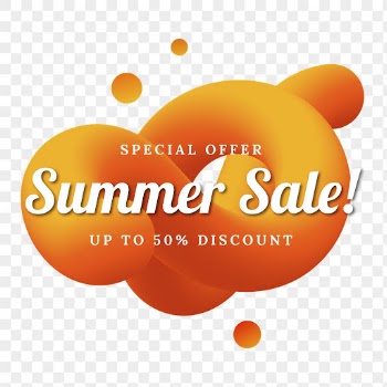 Summer sale png badge, orange | Free PNG Sticker - rawpixel