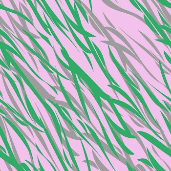 Summer seamless pattern of foliage, grass and shadows. Light natural green and violet colors. Vector drawing for summer backgrounds and packaging.