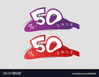 summer season sale fifty percent off lettering
