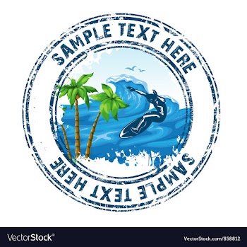 Summer stamp vector image