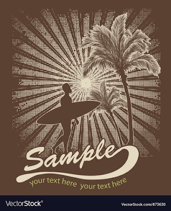 Summer t-shirt design vector image