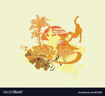 Summer t-shirt design vector image