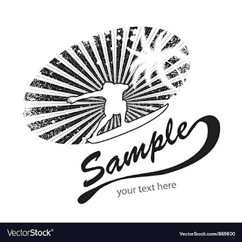 Summer t-shirt design with surfer vector image