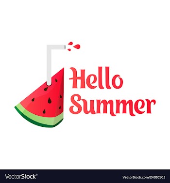 Summer time banner design with white circle for vector image
