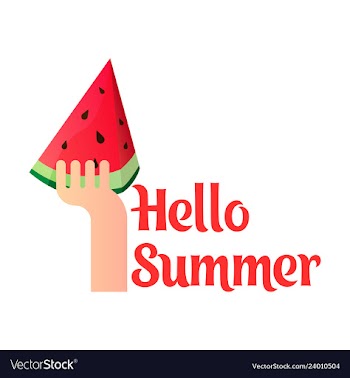 Summer time banner design with white circle for vector image