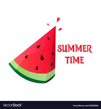 Summer time banner design with white circle for vector image