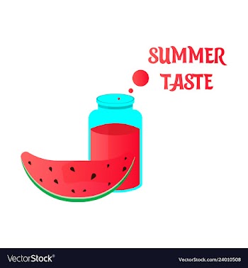 Summer time banner design with white circle for vector image