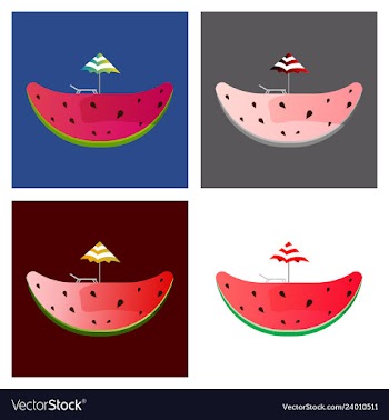 Summer time banner design with white circle for vector image