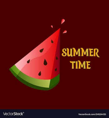Summer time banner design with white circle for vector image