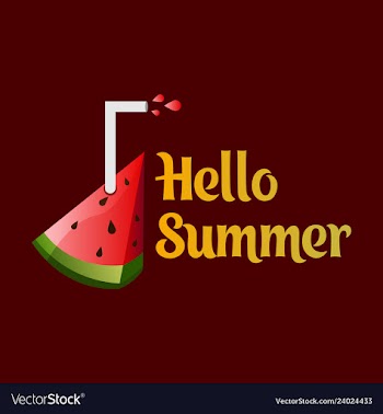 Summer time banner design with white circle for vector image