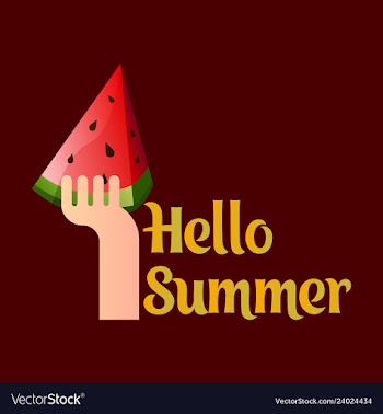 Summer time banner design with white circle for vector image