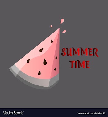 Summer time banner design with white circle for vector image