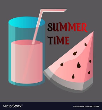 Summer time banner design with white circle for vector image