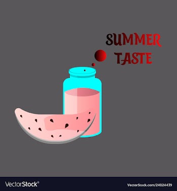 Summer time banner design with white circle for vector image
