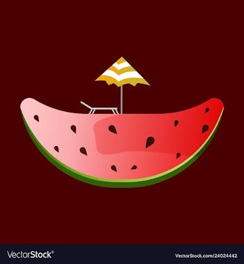 Summer time banner design with white circle for vector image