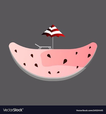 Summer time banner design with white circle for vector image