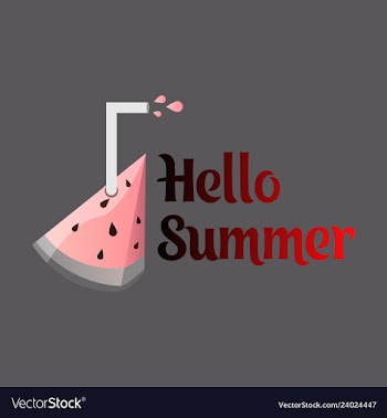 Summer time banner design with white circle for vector image