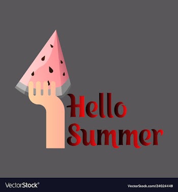 Summer time banner design with white circle for vector image