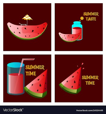 Summer time banner design with white circle for vector image