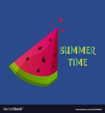Summer time banner design with white circle for vector image