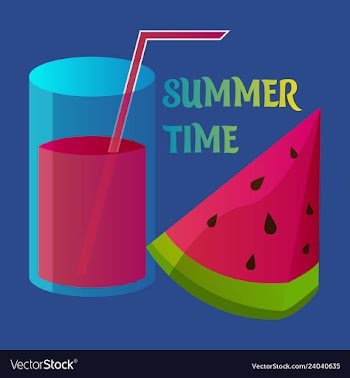 Summer time banner design with white circle for vector image