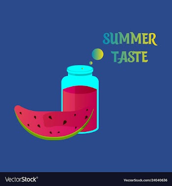 Summer time banner design with white circle for vector image