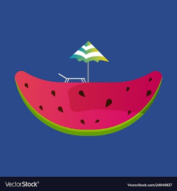 Summer time banner design with white circle for vector image