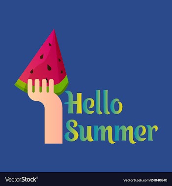 Summer time banner design with white circle for vector image