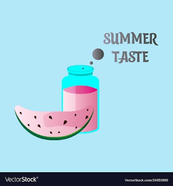 Summer time banner design with white circle for vector image