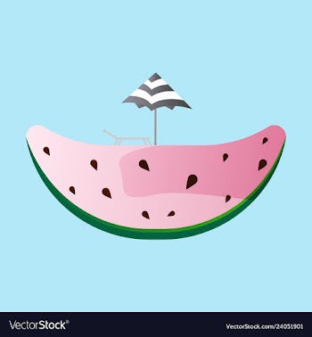 Summer time banner design with white circle for vector image