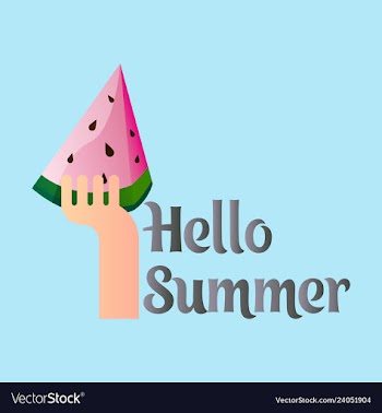 Summer time banner design with white circle for vector image