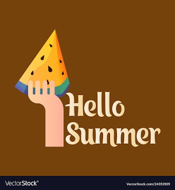 Summer time banner design with white circle for vector image