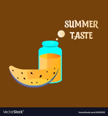Summer time banner design with white circle for vector image