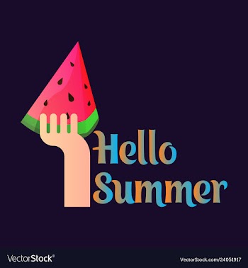 Summer time banner design with white circle for vector image