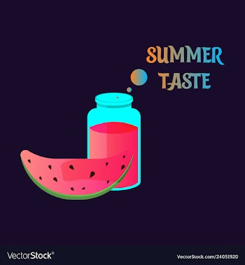 Summer time banner design with white circle for vector image