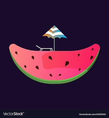 Summer time banner design with white circle for vector image