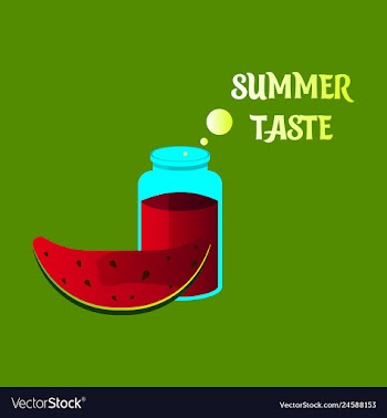 Summer time banner design with white circle for vector image