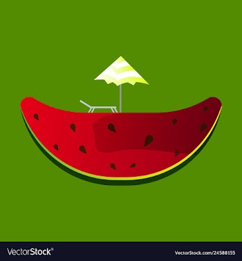 Summer time banner design with white circle for vector image