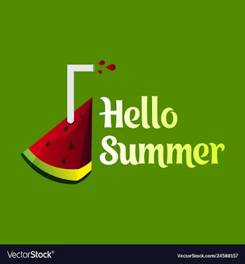 Summer time banner design with white circle for vector image