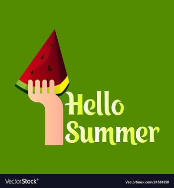Summer time banner design with white circle for vector image
