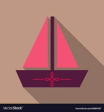 Summer travel design - sail boat vector image