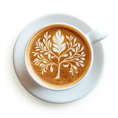 Summer Tree Latte Art: A Warm Cappuccino Experience